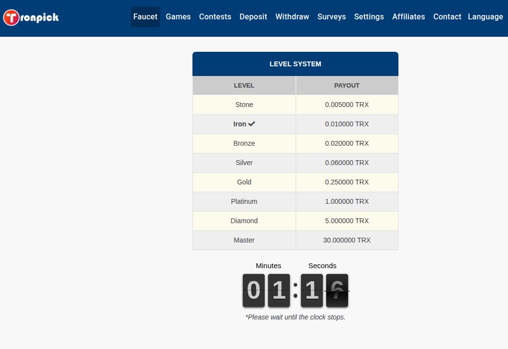Tronpick Dashboard Screenshot