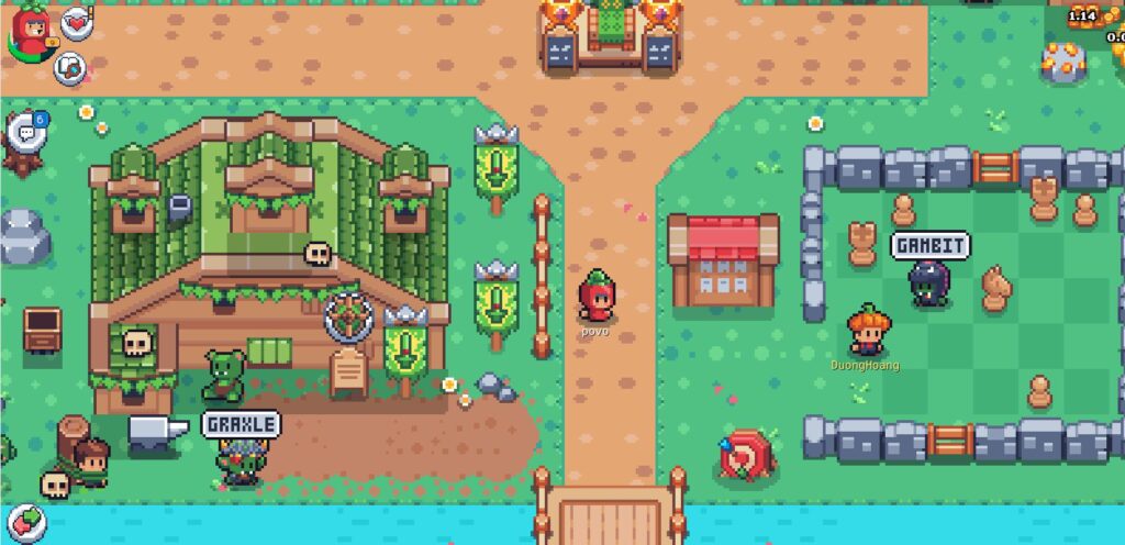 Sunflower Land play to earn farming game showing places you can go in game